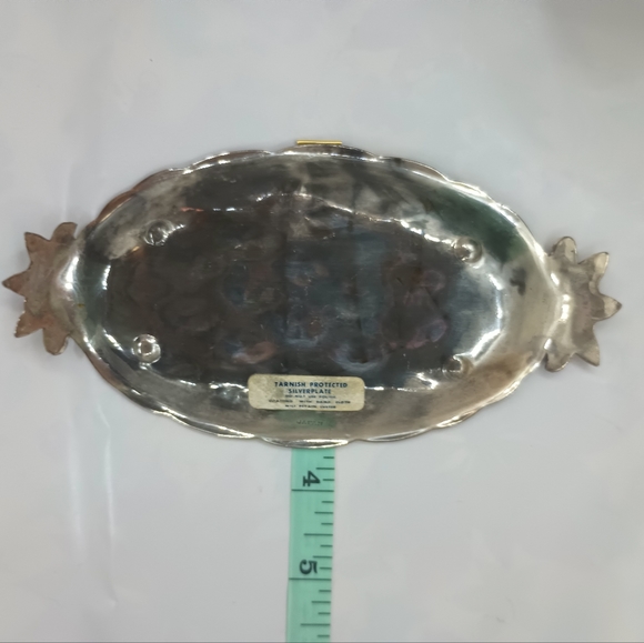 Vintage Eleanor Claire Silverplate Pineapple Trinket Tray Japan - Picture 4 of 4